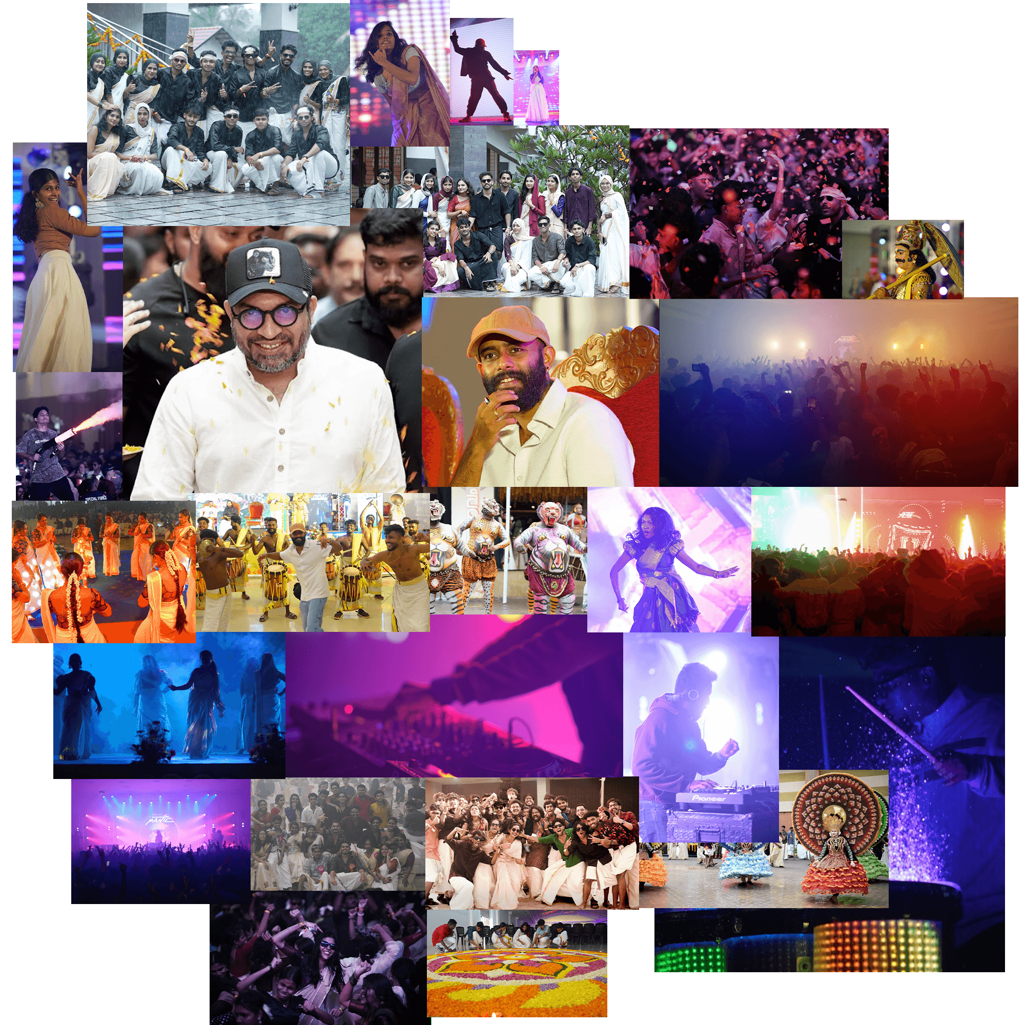 Collage of student life events at Triple I