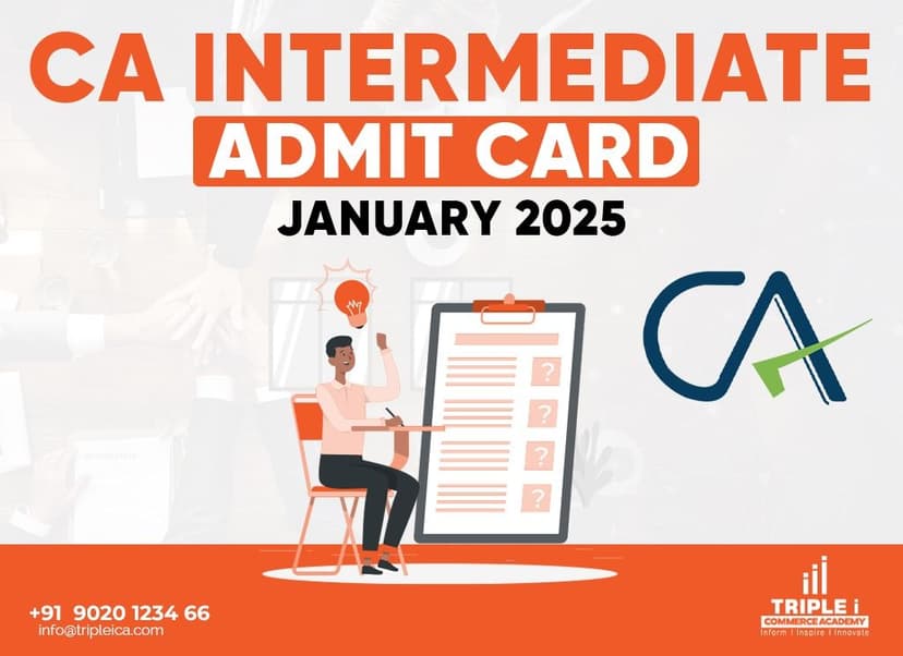 CA INTERMEDIATE ADMIT CARD JANUARY 2025