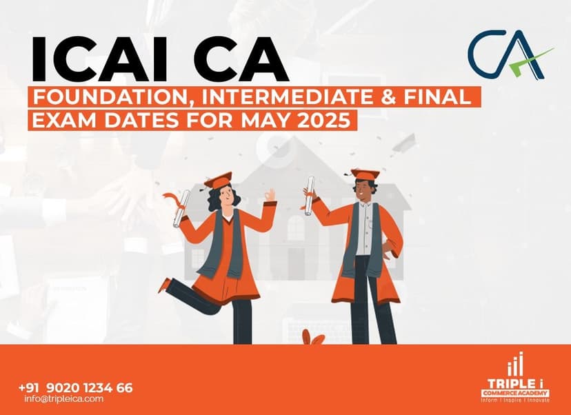ICAI CA Foundation, Intermediate, and Final Exam Dates for May 2025
